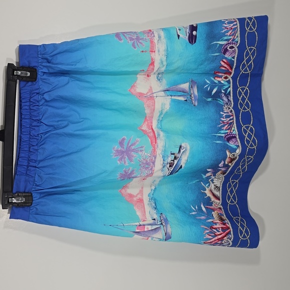 {Boston Proper} Seascape View Skirt - Size 10 - Picture 5 of 11